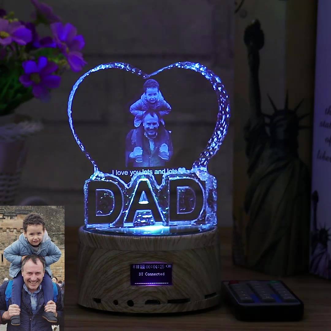 DAD - Bluetooth Photo 3D Cristal Musique Lumière