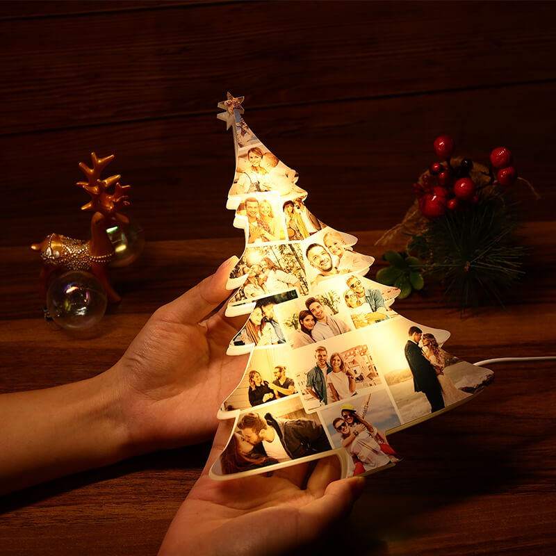 Lumières photo personnalisées pour sapin de Noël