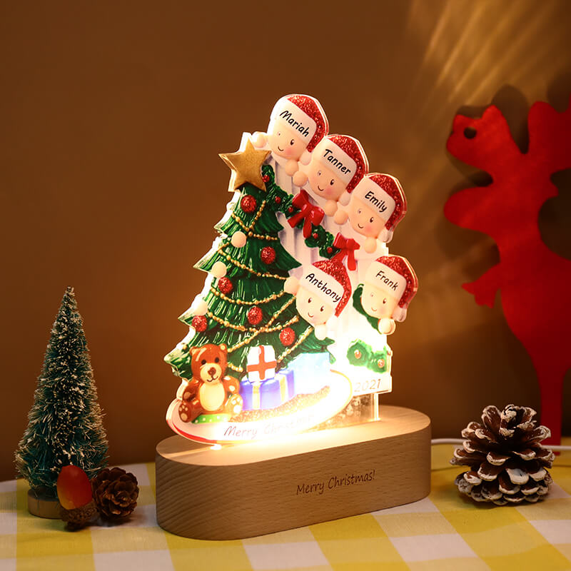 Veilleuse décoration de Noël personnalisée