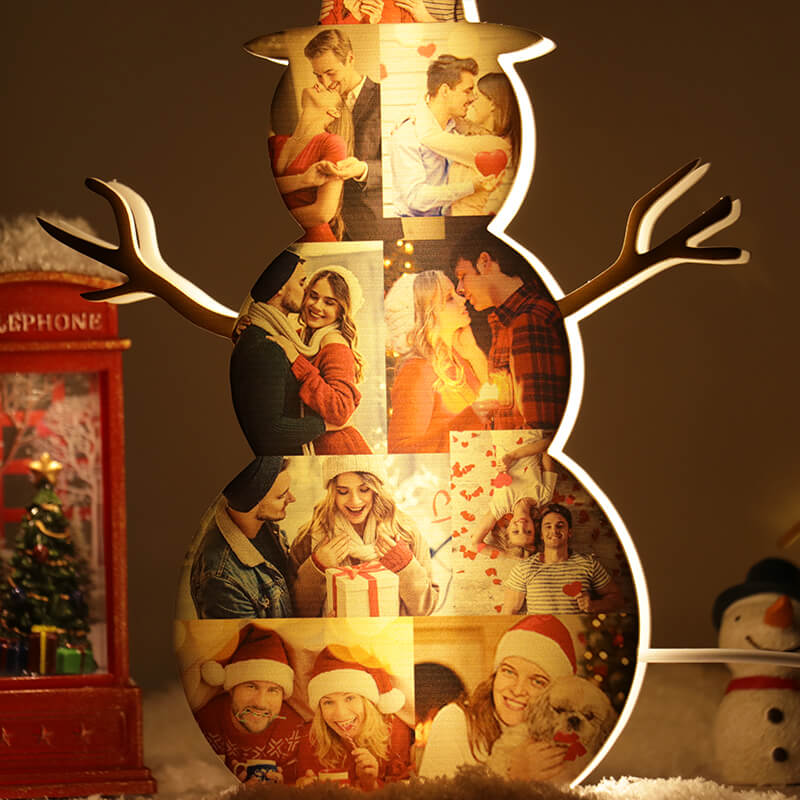 Lumière personnalisée de bonhomme de neige de Noël
