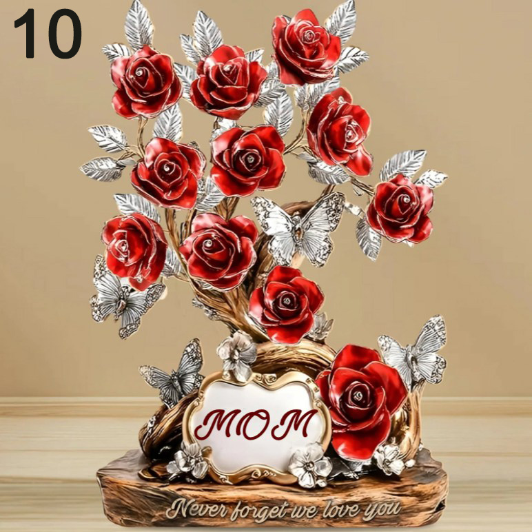Plaque acrylique avec noms personnalisés et fleurs