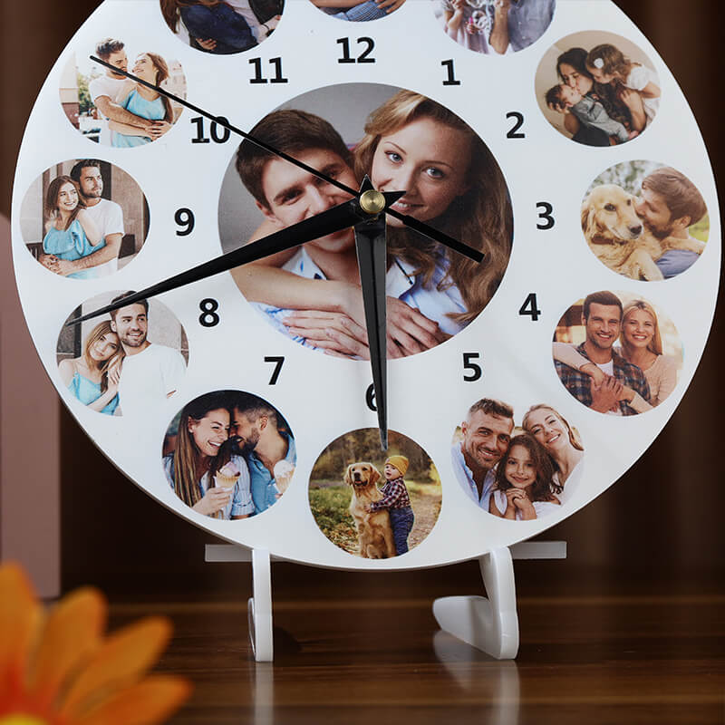 Horloge silencieuse photo personnalisée