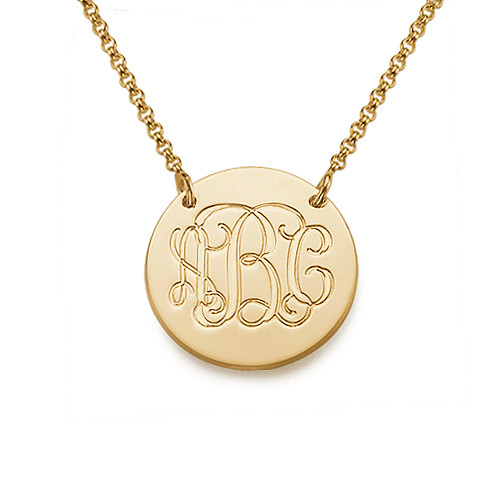 Monogramme Disque Collier