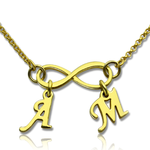 Infini Collier Double Initiales