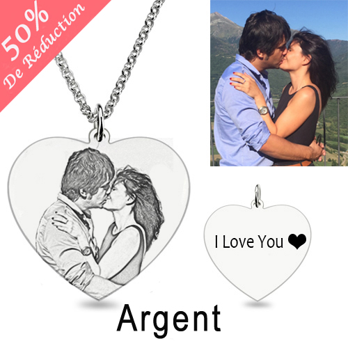 Personnaliser Photo Collier Coeur