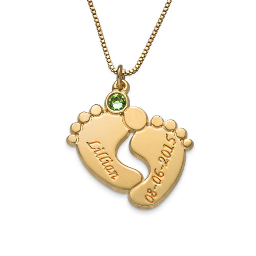 Collier Pieds de Bébé personnalisés