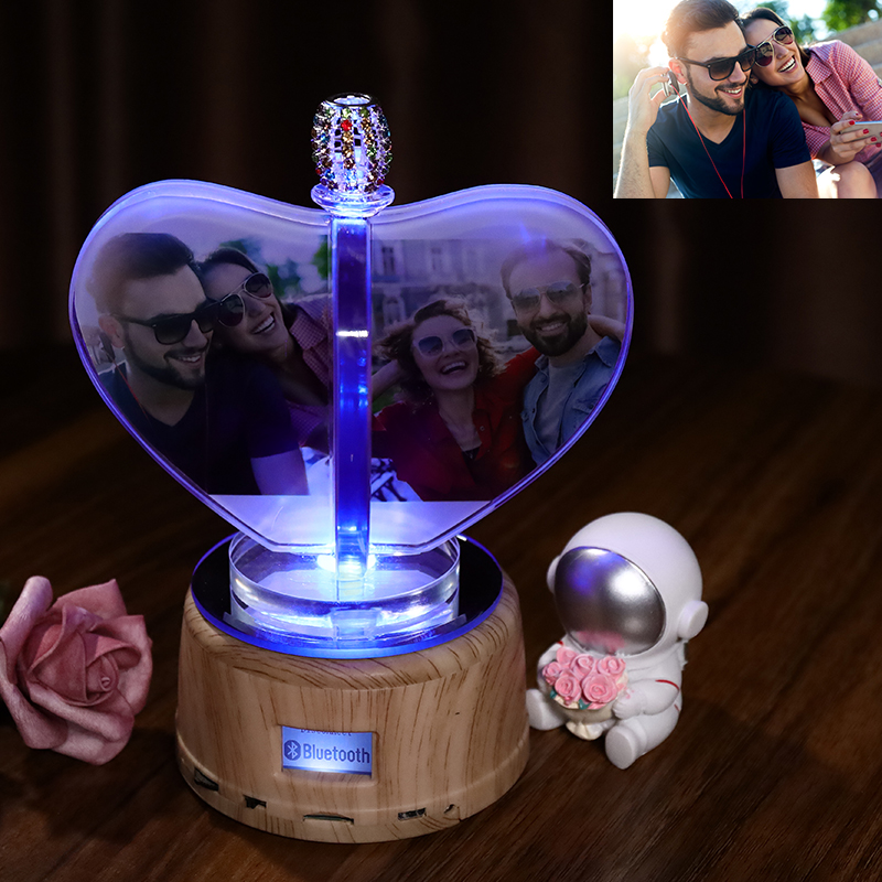 Lumière de cristal Bluetooth de moulin à vent personnalisée