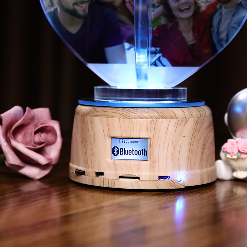 Lumière de cristal Bluetooth de moulin à vent personnalisée