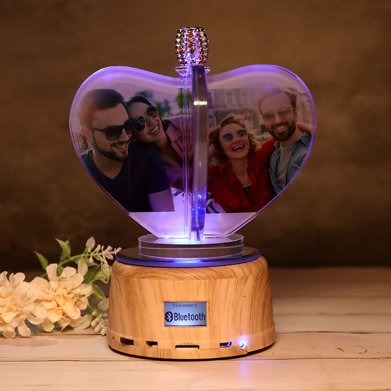 Lumière de cristal Bluetooth de moulin à vent personnalisée