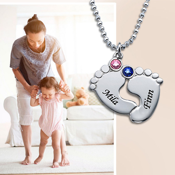 Collier Pieds de Bébé personnalisés