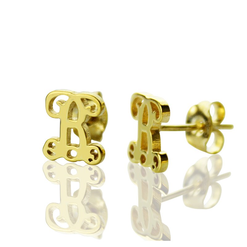 Ingle Monogramme Goujon Boucle d'oreilles  