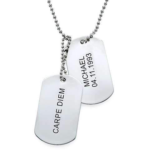 Collier Plaques Militaires