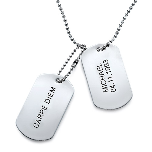 Collier Plaques Militaires