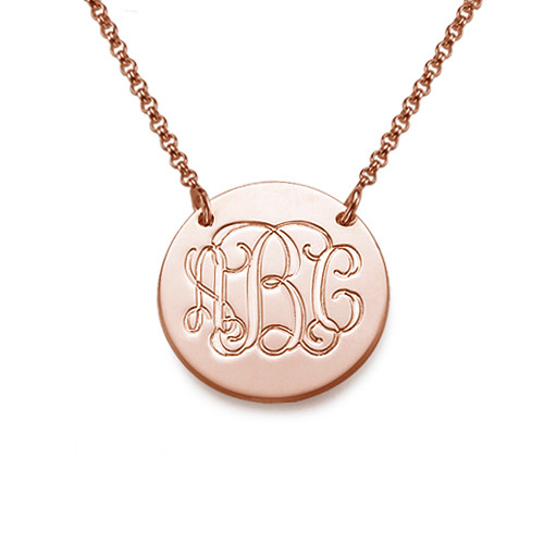 Monogramme Disque Collier