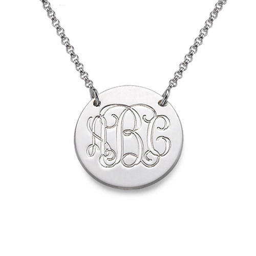 Monogramme Disque Collier