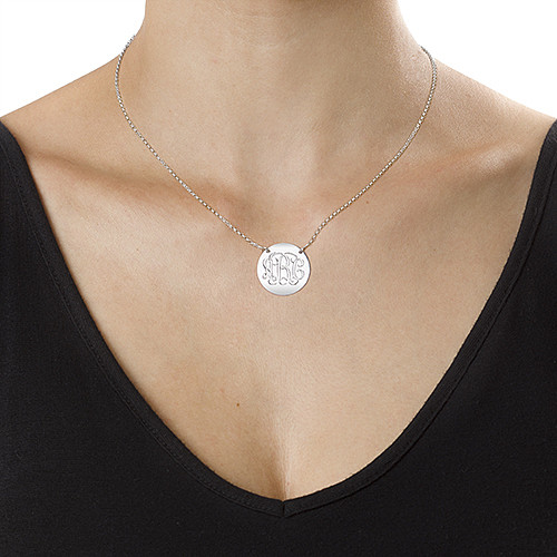 Monogramme Disque Collier